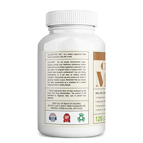 Vitapia Organic Maca Supplement 1000mg - 120 Veggie Capsules - Vegan and Non-GMO - Organic Peruvian Maca Powder - Boosts Energy, Performance, Mood Support