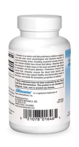 Source Naturals Serene Science L-Theanine 200 mg Focused Relaxation - 60 Capsules
