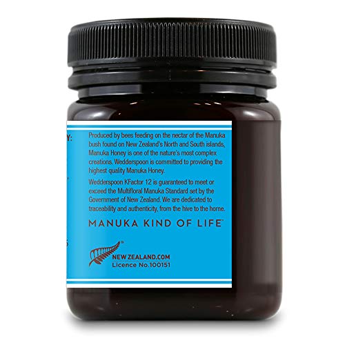 Wedderspoon Raw Premium Genuine New Zealand Manuka Honey, 8.8 Ounce