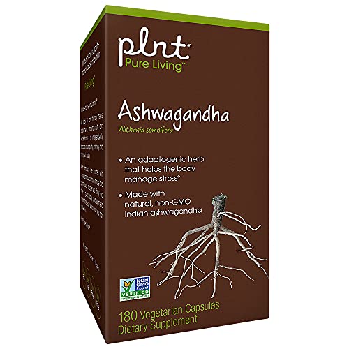 Ashwagandha Helps Body Manage Stress NonGMO (180 Vegetarian Capsules)