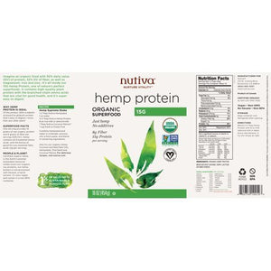 Nutiva Hemp Protein, Organic Superfood, Cold-Pressed Hemp Oil, 16 Fl Oz, 15 Servings, Vegan, Non-GMO, 15g Protein Per Serving, Nutiva Hemp Oil (Pack of 1)