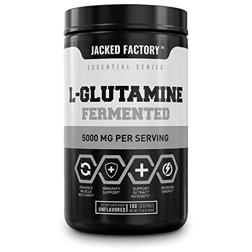 L-Glutamine Powder 500g, 100 Servings - Vegan Fermented L Glutamine Supplement for Post Workout Muscle Recovery, Immunity, Digestive Health - Tested & Trusted, No Artificial Fillers - Unflavored