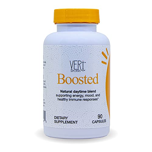 Veri Boosted Natural Immune Support Supplement, Elderberry, Zinc, Quercetin, Vitamin C, Vitamin D, L-Tyrosine, Gluten Free, Non-GMO, Vegan, 90 Capsules