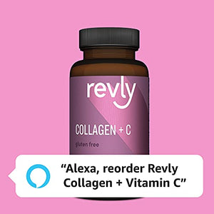 Amazon Brand - Revly Collagen Peptides + Vitamin C, 2500 mg Collagen Peptides per Serving, 90 Tablets, 1 Month Supply