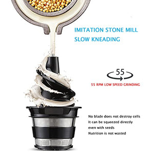 HIZQ Slow Juicer Masticating Juicer Machine, Wide Groove Slow Juicer for Nutritious Fruit And Vegetable Juicer Spiral Cold Press Juicer Is BPA Free Masticating Juicers for Vegetables,Red