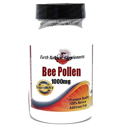 Bee Pollen 1000mg * 200 Capsules 100% Natural - by EarhNaturalSupplements