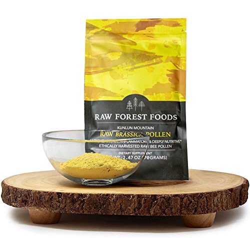 RAW Brassica Flower Pollen Powder — Adaptogenic, Functional Nutrition, Paleo — RAW, Cracked Cell Wall, Bioavailable — Men & Women — No Fillers, Never Irradiated, Non-GMO — 70 Grams