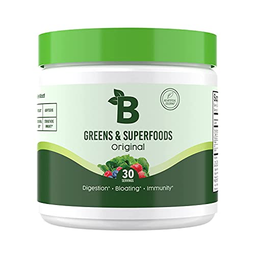 Bloom Nutrition Green Superfood | Super Greens Powder Juice & Smoothie Mix | Complete Whole Foods (Organic Spirulina, Chlorella, Wheat Grass), Probiotics, Digestive Enzymes, & Antioxidants (Original)