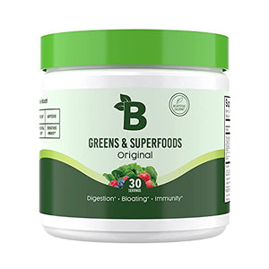 Bloom Nutrition Green Superfood | Super Greens Powder Juice & Smoothie Mix | Complete Whole Foods (Organic Spirulina, Chlorella, Wheat Grass), Probiotics, Digestive Enzymes, & Antioxidants (Original)