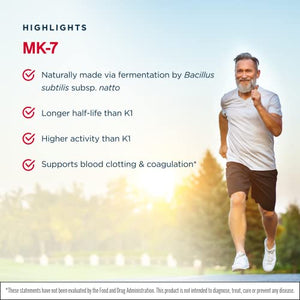 Jarrow Formulas MK-7 90 mcg - 60 Softgels - Superior Vitamin K Product for Building Strong Bones - Supports Heart & Cardiovascular Health - 60 Servings