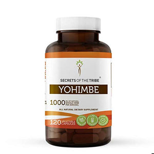 Yohimbe 120 Capsules, 1000 mg, Wildcrafted Yohimbe (Pausinystalia yohimbe) Dried Bark (120 Capsules)