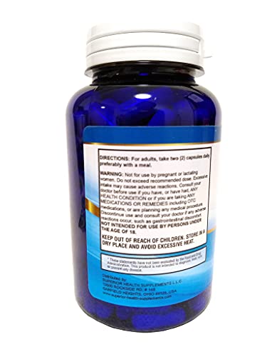 S Superior Health Acetyl L-Carnitine 1000mg Per Serving 200 Capsules 3 Month Supply