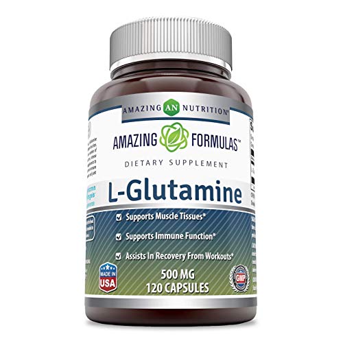 Amazing Formulas L-Glutamine 500 Mg 120 Capsules - Promotes a Healthy Immune System - Supports Muscular System*