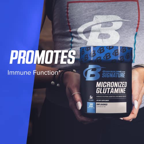 Bodybuilding Signature Micronized Glutamine | Boost Immune Health | Amino Acid | 5g | 500 Grams, Unflavored