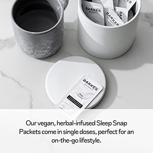 Barker Wellness Sleep Snap Packet｜Relieve Anxiety and Pain, Natural Relaxation, Wellness for Full Body & Mind｜All-Natural Vegan Cruelty-Free (5 Pack of 1mL Packets)