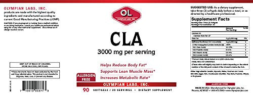 Olympian Labs CLA, 3000 mg per Serving, 90 softgels, 30 Servings