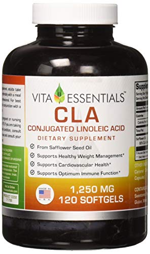 Vita Essentials Cla 1250 Mg Soft Gels, 120 Count