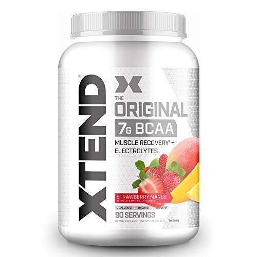 XTEND Original BCAA Powder Strawberry Mango | Sugar Free Post Workout Muscle Recovery Drink with Amino Acids | 7g BCAAs for Men & Women | 90 Servings