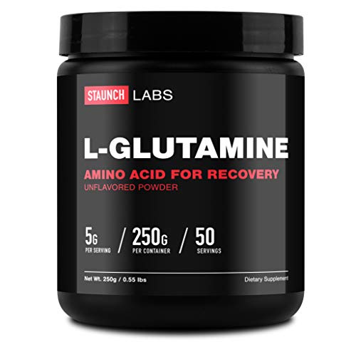 Staunch L-Glutamine Powder 250 Grams, 50 Servings