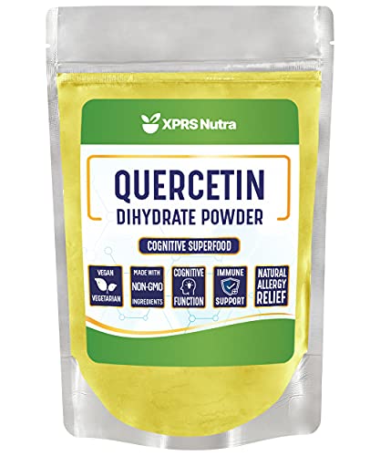 XPRS Quercetin Powder - 226g of Pure Quercetin Dihydrate Super-Antioxidant Powder Fights Free Radicals - Immune System Support - Premium Vegan Friendly Quercetin for Kids and Adults (8 oz)