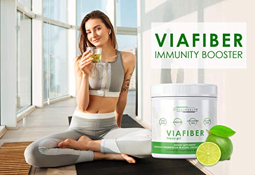 Viafiber Organic Prebiotics, L Glutamine Powder, Vegan Fiber Powder for Gut Health, Leaky Gut Repair Powder, Prebiotics, Acacia Fiber,IBS Support,Gut Health Supplements for Women and Man (17.2)
