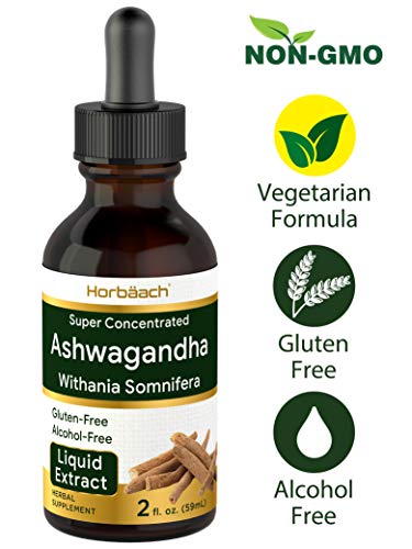 Ashwagandha Root Liquid Extract | 2 fl oz | Alcohol Free Tincture | Vegetarian, Non-GMO, Gluten Free Supplement | by Horbaach