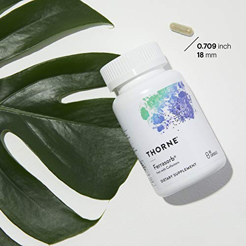 Thorne Research - Ferrasorb - Complete Blood-Building Formula with Iron, Folate, and B Vitamins - 60 Capsules