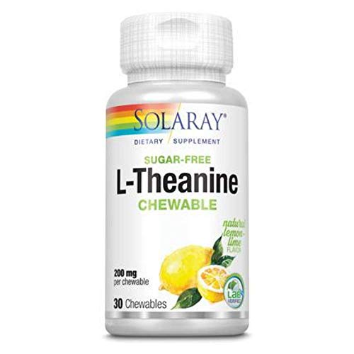 Solaray L-Theanine Chewable Supplement, 200 mg | 30 Count