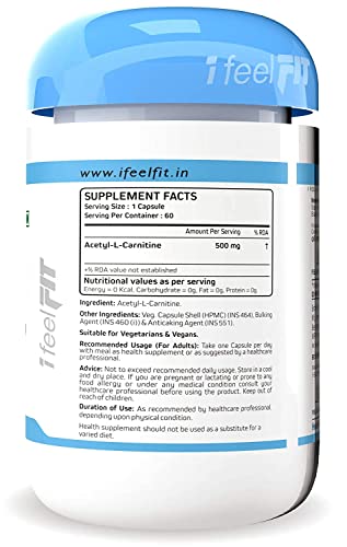 Tatiana ifeelFIT Acetyl L-Carnitine (Alcar) - 500mg - 60 Vegetable Capsules