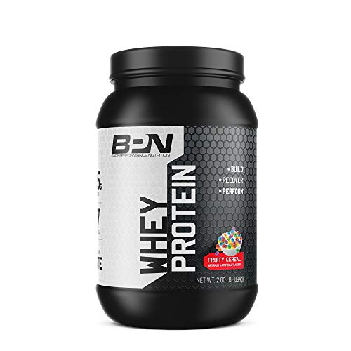 Bare Performance Nutrition, Whey Protein Powder, Meal Replacement, 25G of Protein, Excellent Taste & Low Carbohydrates, 88% Whey Protein & 12% Casein Protein (27 Servings, Fruity Cereal)