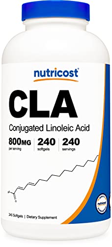 Nutricost CLA (Conjugated Linoleic Acid) 800mg, 240 Softgels