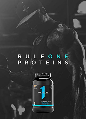 Rule One Proteins, R1 Whey Blend - Cookies & Crème, 24g Fast-Acting Whey Protein Concentrates, Isolates, and Hydrolysates Per Serving, with Naturally Occurring EAAs and BCAAs, 2 Pounds, 28 Servings