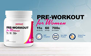 Nutricost Pre-Workout Powder for Women Grape (60 Serv)