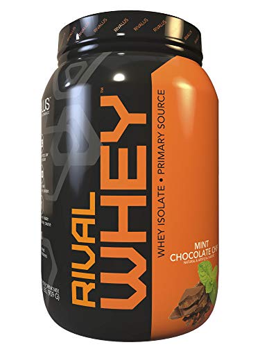 Rivalus Rivalwhey – Mint Chocolate Chip 2lb - 100% Whey Protein, Whey Protein Isolate Primary Source, Clean Nutritional Profile, BCAAs, No Banned Substances, Made in USA