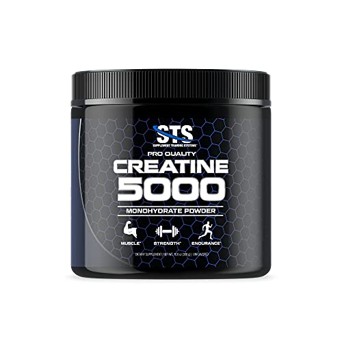 STS Creatine 300 Grams - 100% Pure Micronized Creatine Monohydrate Powder, Unflavored, Keto Friendly - 60 Servings