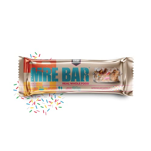 Redcon1 MRE Bar - Meal Replacement Bar - Animal Based Protein, 20G Protein, No Bloating, Real Food Taste (Sprinkled Donut - 1 box / 12 bars)