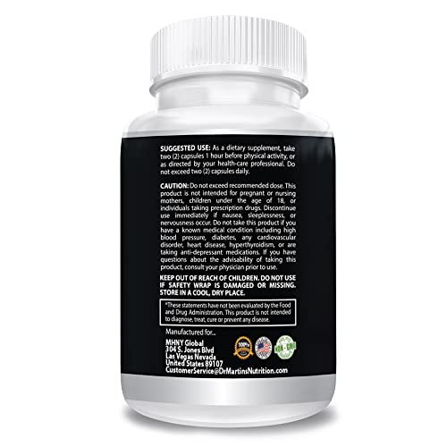 Super Strength 1000mg Horny Goat Weed 120 Capsules with Maca Arginine & Ginseng - Naturally Boost Your Health, Workout Performance, Endurance & Energy, Joint Health for Men & Women (120C)