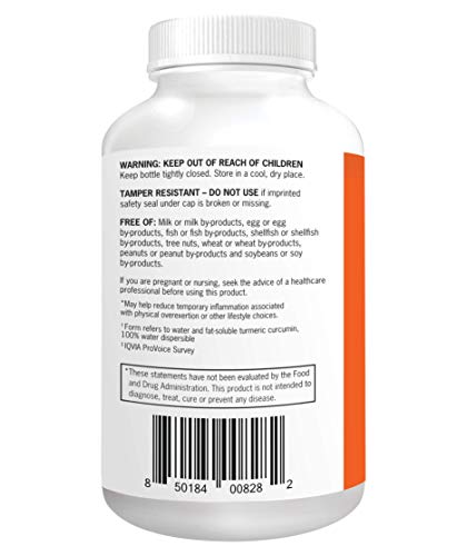 Turmeric Curcumin Softgels, Qunol with Ultra High Absorption 1500mg, Joint Support, Dietary Supplement, Extra Strength, 180 Softgels