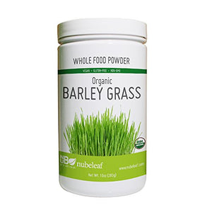Nubeleaf Barley Grass Powder - Non-GMO, Gluten-Free, Raw, Organic, Vegan Source of Essential Vitamins & Minerals, Antioxidants - Single-Ingredient Nutrient Rich Superfood for Cooking, Smoothies (10oz)