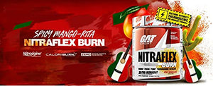 GAT Sport NITRAFLEX Burn, Pre Workout Thermogenic Powder, Spicy Mango-Rita, 30 Servings