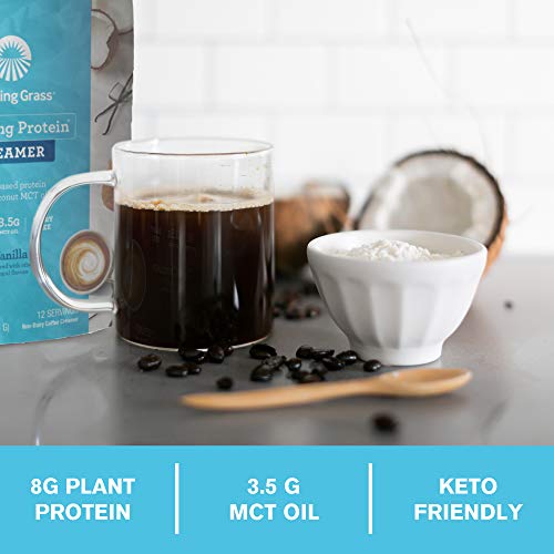 Amazing Grass Amazing Protein Creamer, Plant-Based Protein with Coconut MCT Oil, Vanilla, 12 Servings, 7.6 Ounce (Pack of 1)