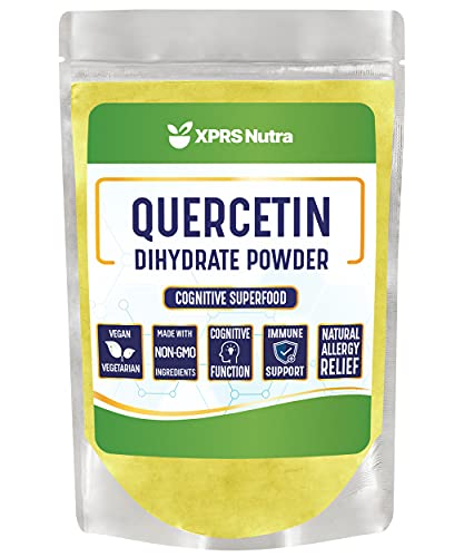 XPRS Quercetin Powder - 56g of Pure Quercetin Dihydrate Super-Antioxidant Powder Fights Free Radicals - Immune System Support - Premium Vegan Friendly Quercetin for Kids and Adults (2 oz)