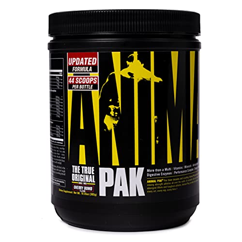 Animal Pak - The Complete All-in-one Training Pack - Multivitamins, Amino Acids, Performance Complex and More - For Elite Athelets and Bodybuilders - Cherry - 44 Scoops