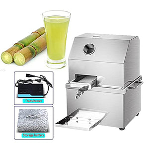 Kolice Commercial Countertop Electric Sugarcane Juicer, Sugarcance juice making machine,Sugarcane Squeezer with ON/OFF Switch for Easy to Use, Manual Slow Masticating Extractor Squeezer with Feed Chute Tray, 350W