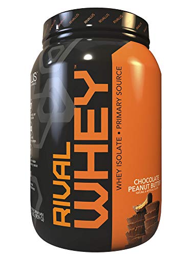 Rivalus Rivalwhey – Chocolate Peanut Butter 2lb - 100% Whey Protein, Whey Protein Isolate Primary Source, Clean Nutritional Profile, BCAAs, No Banned Substances, Made in USA