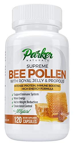 Best Bee Pollen, Royal Jelly and Propolis by Parker Naturals - Made by USA Bee Keepers - 120 Vegetarian Capsules - Guarantee or Your Money Back!