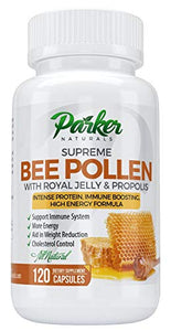 Best Bee Pollen, Royal Jelly and Propolis by Parker Naturals - Made by USA Bee Keepers - 120 Vegetarian Capsules - Guarantee or Your Money Back!