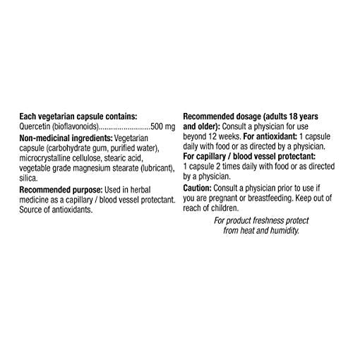 Webber Naturals Quercetin 500 mg, 140 Capsules