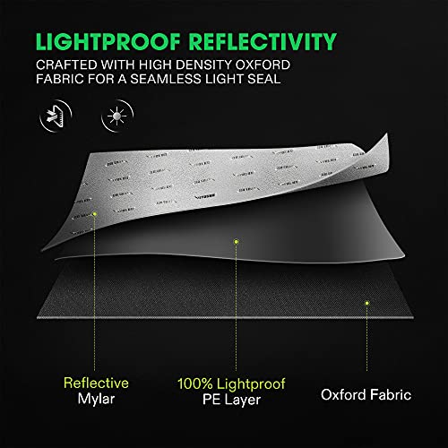 VIVOSUN 60"x60"x80" Mylar Hydroponic Grow Tent with Observation Window and Floor Tray for Indoor Plant Growing 5'x5'