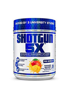 VPX Shotgun 5X Pre Workout Supplement for Men - Preworkout Energy Powder - Mango Bango Flavor- 20 Servings